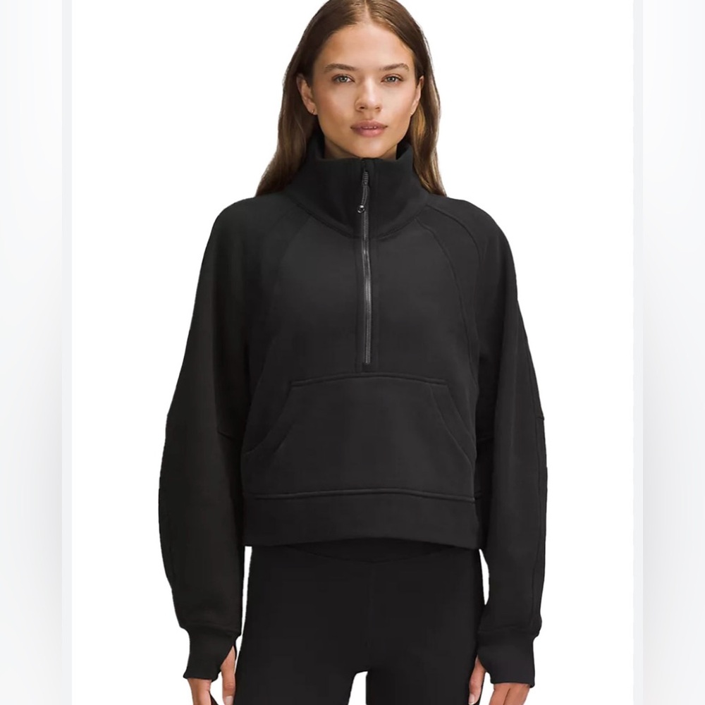 Laslulu Women's Black Half-Zip Sweatshirt
